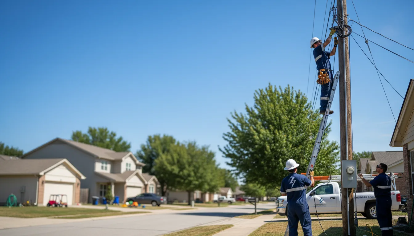 Residential electrician providing installation services in Hermitage, AR
